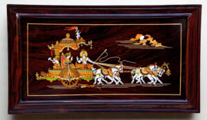 GI Tagged Rosewood Inlay Wall Panel – Rectangular Framed 15*27 Inch