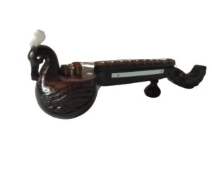 Hamsa Veena Miniature – Handmade Wooden Peacock Veena Showpiece  Indian Handicraft for Home Decor & Gifting