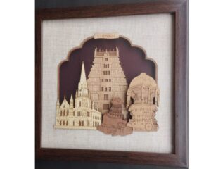 Veneer Art Wall Hanging Chennai Monument 10"x10"