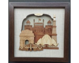 Veneer Art Wall hanging Delhi Monument 10" x 10"