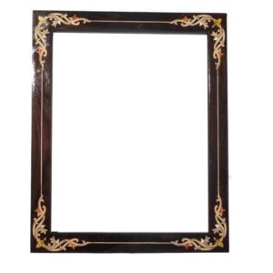 handcrafted rosewood inlay photo frame 15x21 – floral wooden wall decor frame