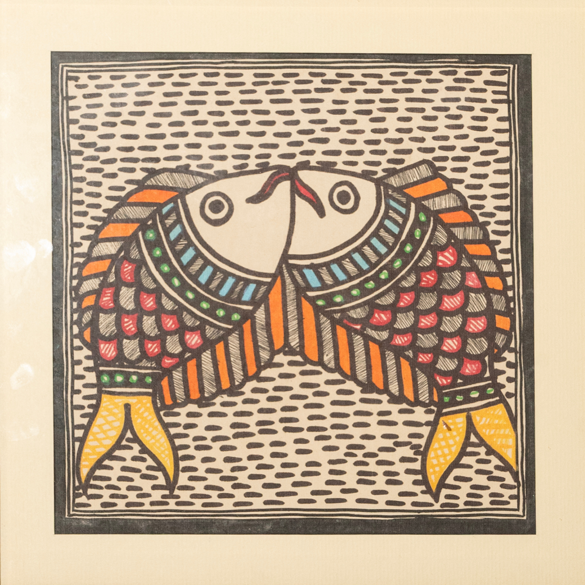 handmade madhubani fish painting – traditional mithila folk art framed wall decor handmade madhubani fish painting – traditional mithila folk art framed wall decor